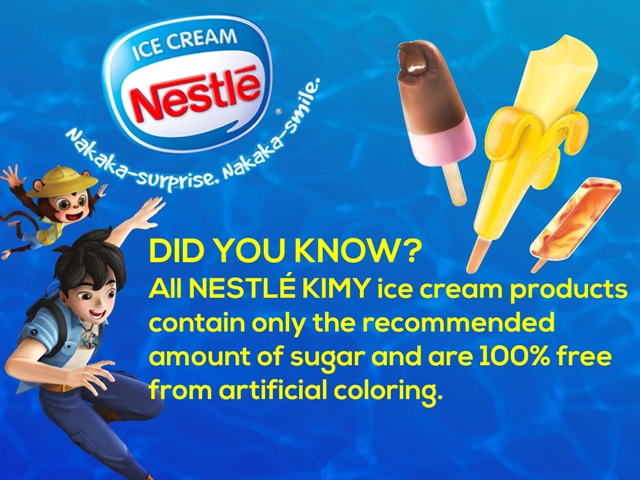 Nestle Kimy Ice cream - 100% free from artificial coloring